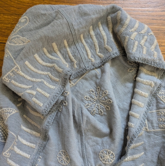 Johnny Was Biya Embroidered Wrap Sweater Wrap Size M - Picture 6 of 11